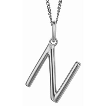 925 zilveren letter N ketting
