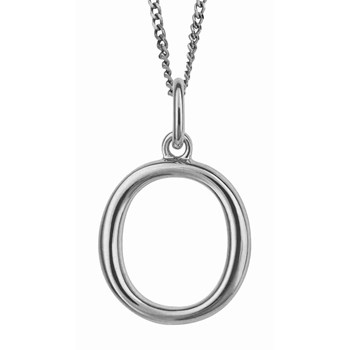925 zilveren letter O ketting