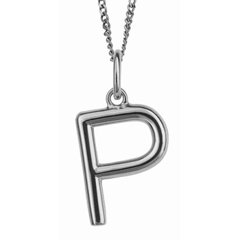 925 zilveren letter P ketting