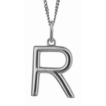 925 zilveren letter R ketting