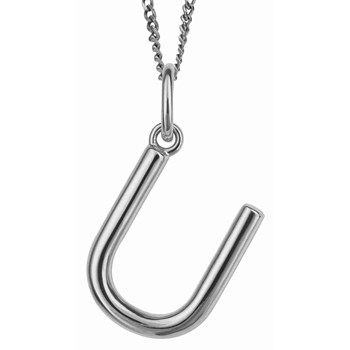 925 zilveren letter U ketting