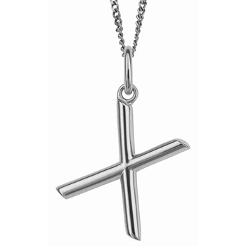925 silver letter X necklace