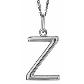 925 silver letter Z necklace