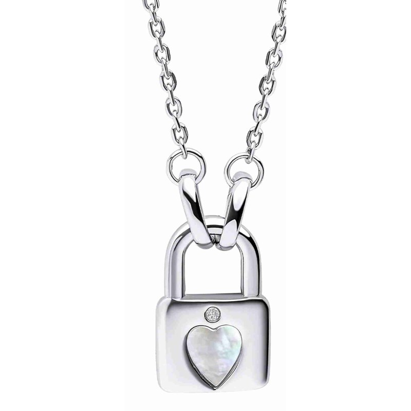 Collier Cadenas Coeur Diamant Pour Enfant En Argent Mon Bijou Maty