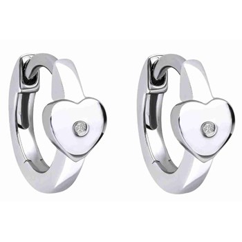 Boucle d'oreille coeur en argent 925