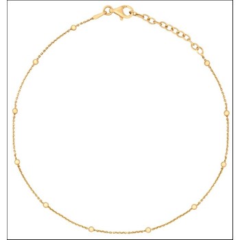 925 zilveren vergulde enkelbandketting