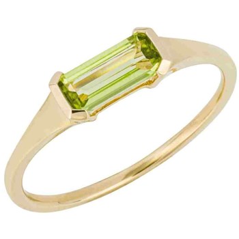 Groene peridot ring op 375° goud