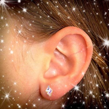 Boucles d'Oreilles Or 18 Carats 750/000 Jaune - Licornes