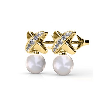 Chris Pearl Crystal Set - Gold and Crystal