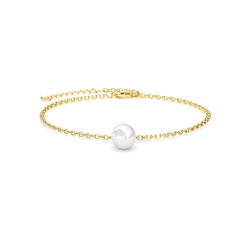 Parure Pauline Crystal Pearl - Doré et Cristal - vue 3