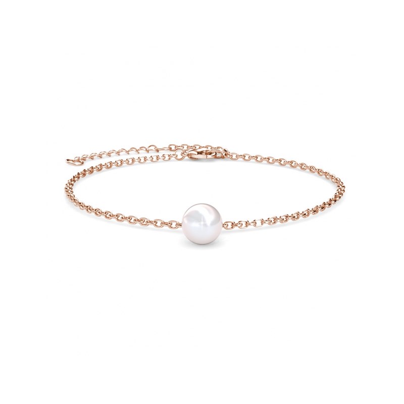 Parure Pauline Crystal Pearl - Or Rosé et Cristal - vue 3