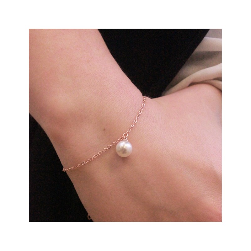Parure Pauline Crystal Pearl - Or Rosé et Cristal - vue 4