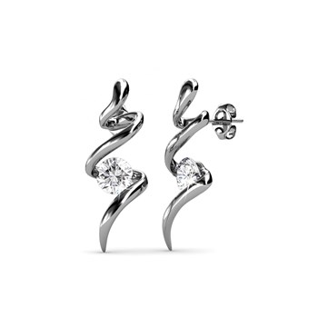 Spiral Sets - Silver and Crystal