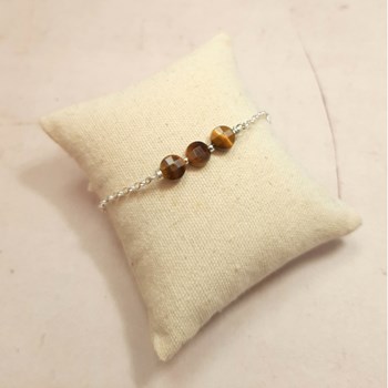 Bracelet Maya OEil de Tigre Argent 925