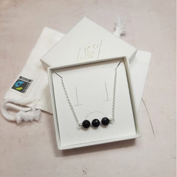 Maya Onyx Ketting Zilver 925