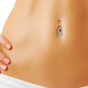 navel piercing pendant: three articulated rings