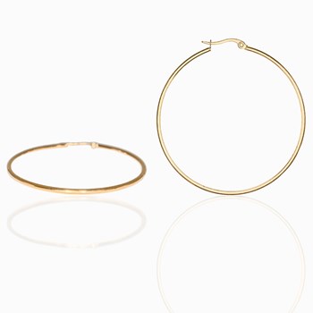 Pair of gold-plated Creole earrings