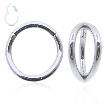 Piercing clicker double ring effect single opening