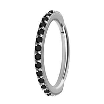 Scratched steel and zirconium oxide clicker ring 8mm