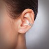 Bague d'oreille en acier chirurgical avec strass - vue V2