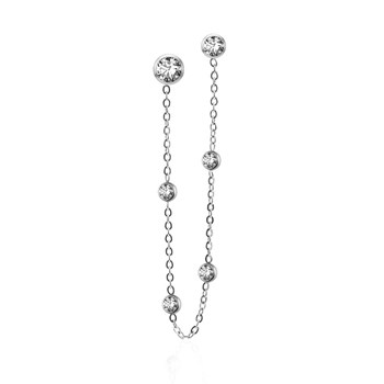 Surgical steel earring chain