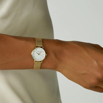 Montre femme Rosefield Small Edit maille milanaise
dorée
