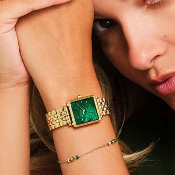 Montre femme Rosefield Boxy XS émeraude