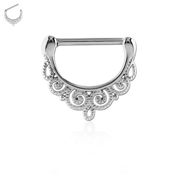 Steel Lace Nipple Piercing