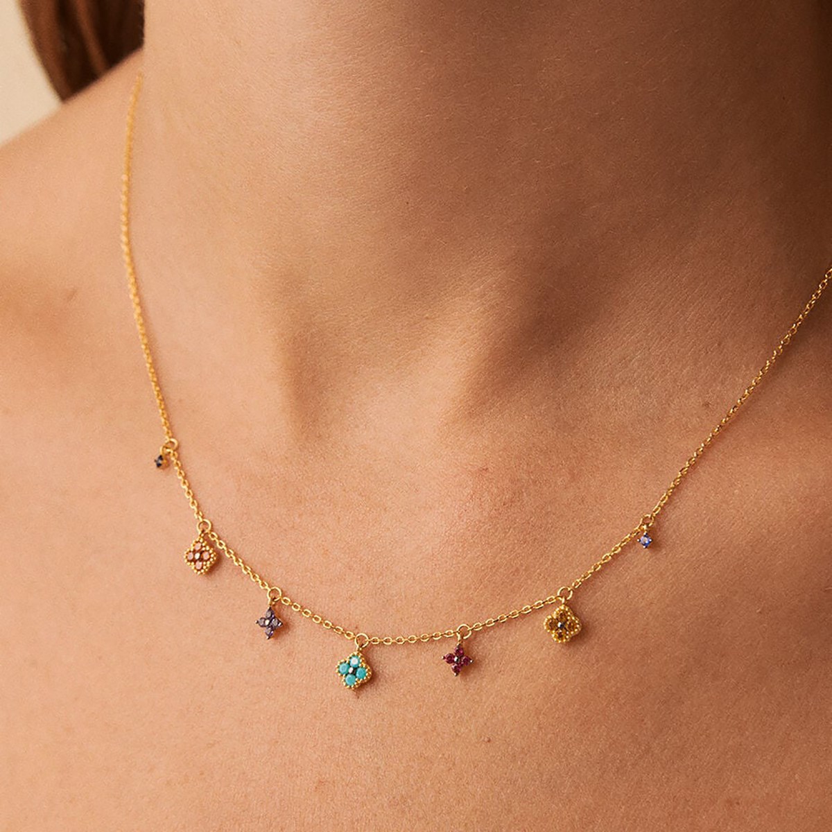 Collier Agatha Beloved pampilles multicolores - vue 2