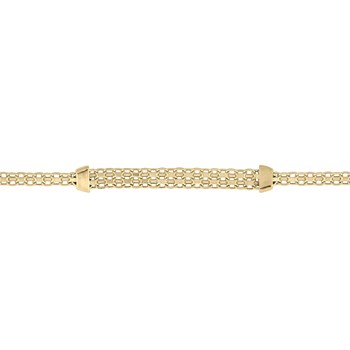 Bracelet Briilaxis maille forçat fantaisie 2/4 rangs_x000D_
9 carats