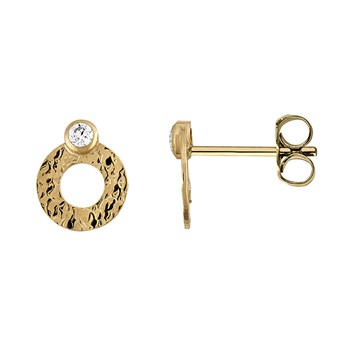 Boucles d'oreilles Brillaxis ronds martelés oxydes