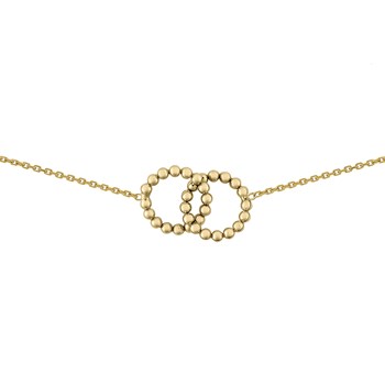 Collier Brillaxis anneaux entrelacés finition perlée