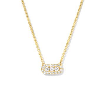 Collier Brillaxis Trilogie accompagnée
or jaune 750/1000 et diamants