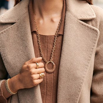 Sautoir Agatha Twiggy doré
cuir camel