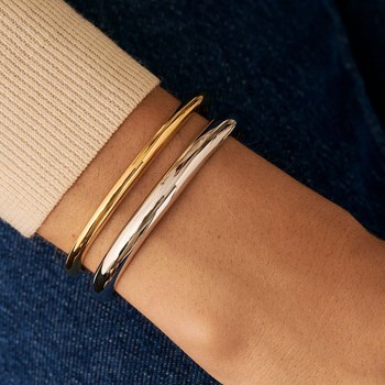 Bracelet jonc Agatha DUA doré et argenté