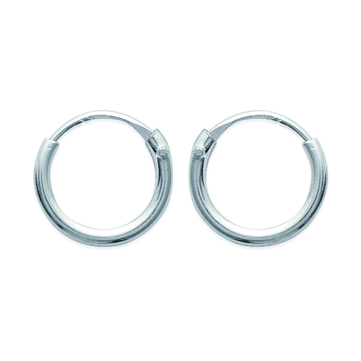 Créoles Brillaxis argent fil rond 1mm 8mm