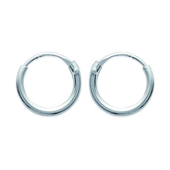 Créoles Brillaxis argent fil rond 1mm 8mm
