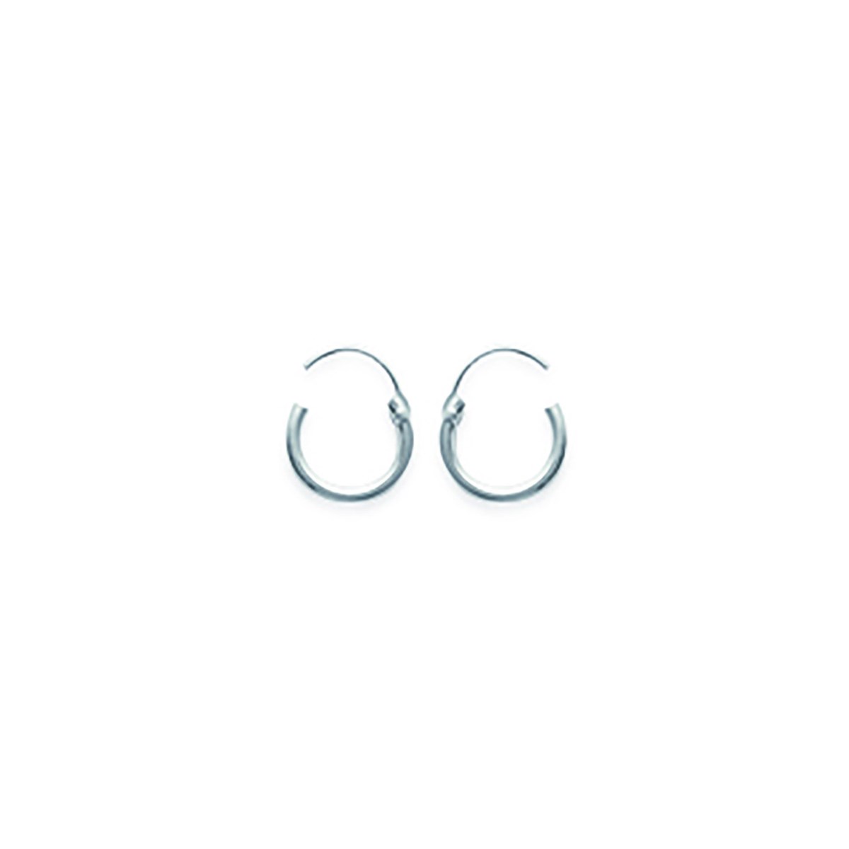 Créoles Brillaxis argent fil rond 1mm 8mm - vue 2