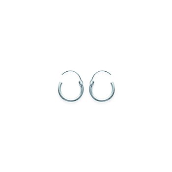 Créoles Brillaxis argent fil rond 1mm 8mm