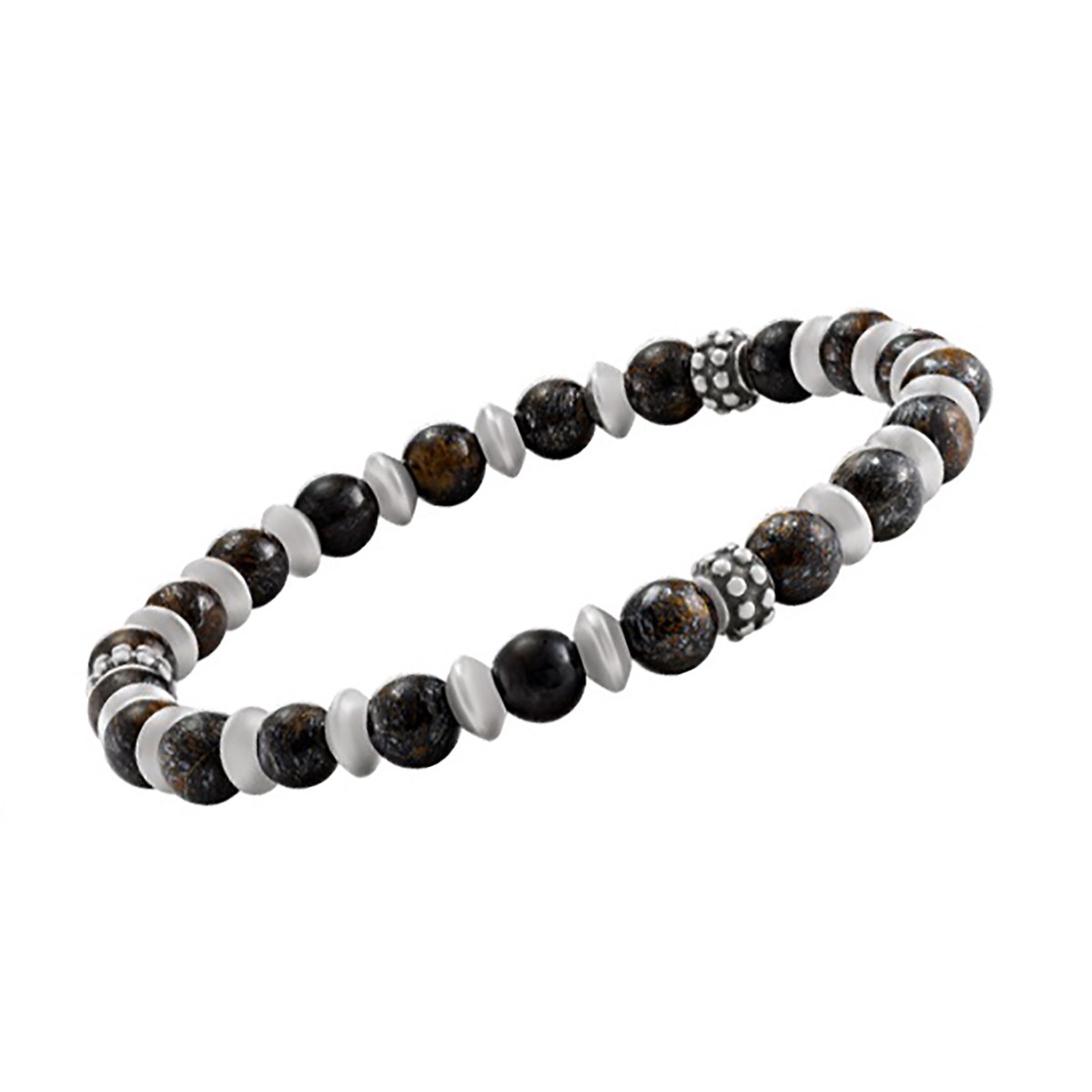 Bracelet homme Jourdan acier pierres de cuivre
collection Brume