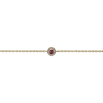 Bracelet Brillaxis or jaune 18 carats rubis diamants