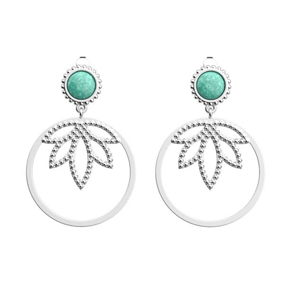 Boucles d'oreilles Les Georgettes Lotus Perle_x000D_
Collection Les Cadettes