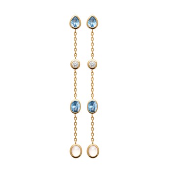 Boucles d'oreiilles pendantes Brillaxis
oxydes de zirconium bleus