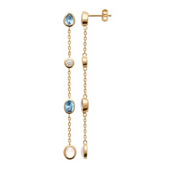 Boucles d'oreiilles pendantes Brillaxis
oxydes de zirconium bleus