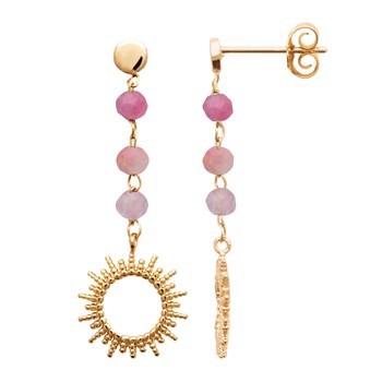 Boucles d'oreilles pendantes Brillaxis tourmaline