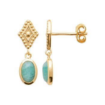 Boucles d'oreilles Brillaxis amazonite