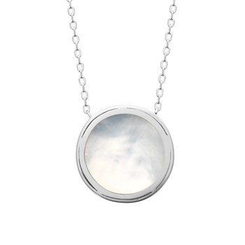 Collier brillaxis argent et nacre