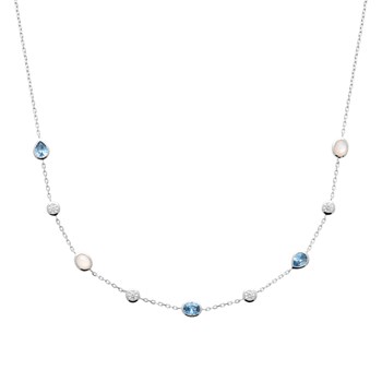 Collier Brillaxis argent et goutte
oxydes de zirconium bleu
