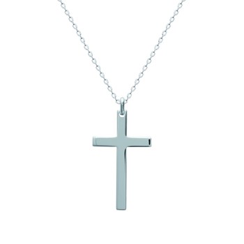 Pendentif Brillaxis croix argent rhodié 925/1000