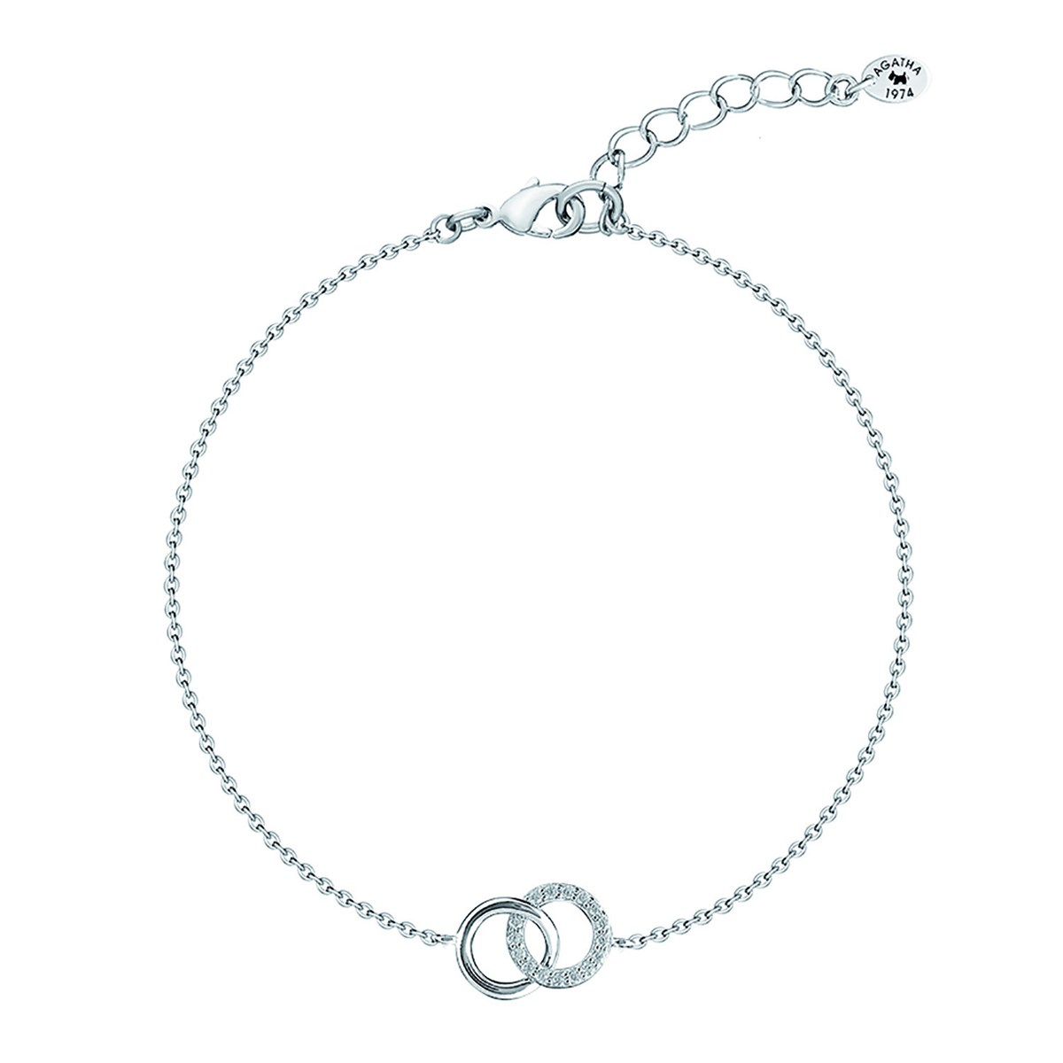 Bracelet Agatha argent entrelacé oxydes
Collection RONDOU
